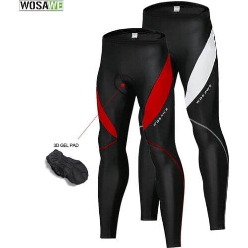 WOSAWE Winter Cycling Pants Men Warm Fleece Cycling Pants with Paddads Windproof Anti-sweat Mountain Road Pants Bicycle Trouser