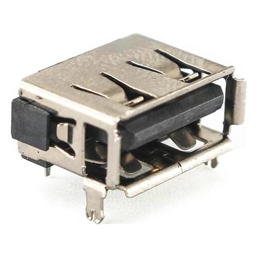 10/50pcs USB Female Warp Edge Type AF USB 2.0 DIP 4Pin Socket Jack Connector Plug Socket with Cover Seat Welding Wire Adapeter