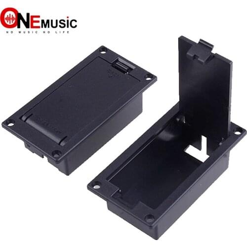 10pcs 9V Battery Box Case 72.5*38.5MM Cover For Guitar Bass Pickup platic guitar parts black color