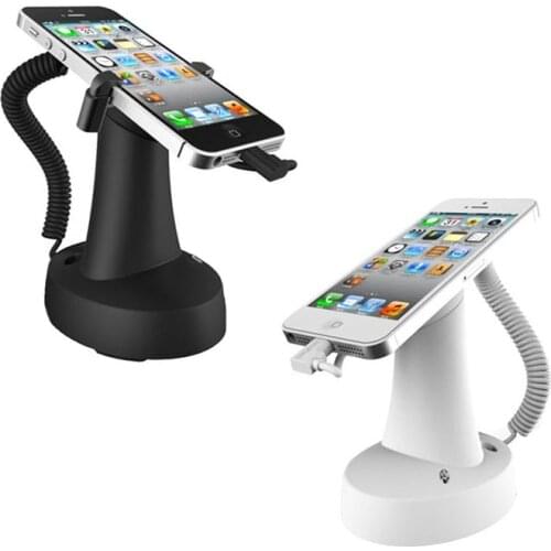 10PCS Mobile Phone Security Burglar Alarm System Display Stand With Charger For All Brand Smartphone With Clamp Black And White