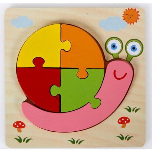 3d Puzzle Childrens Jigsaw Intelligence Development Unsex Wooden Early Childhood Educational Toys