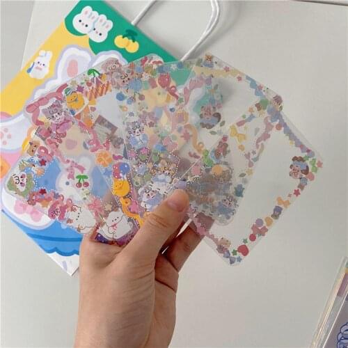 10 Pcs /Batch Photo Card Transparent Sleeve Card Entrainment Card Protective Film Idol Photo Sleeve School Stationery Card Cover