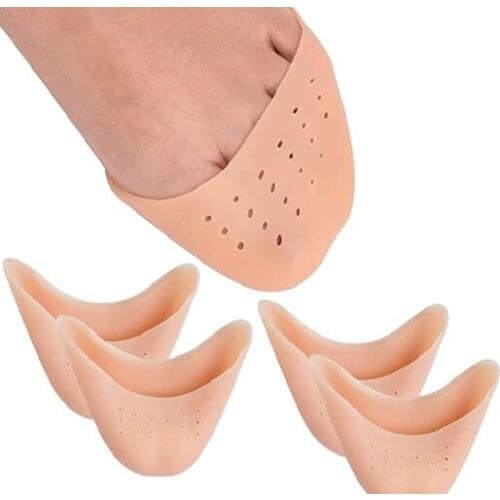 2 Pairs Toe Protectors, Pump Pouches Protection for Feet Against Pressure & Friction, Professional Ballet Shoes Front Toe Caps