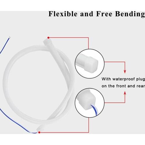 LED Car lights Hose 2pcs DRL Running light White 6000K DC 12V Headlight