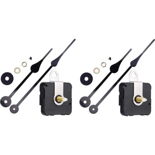 2 Pack Quartz DIY Clock Mechanism Movement Hands 175mm Fittings Tool Kit