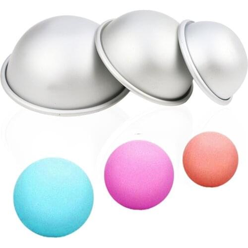 2pcs Semicircle Sphere Bath Mold Aluminium Alloy Bath Bomb Molds DIY Bathing Tool Salt Ball Homemade Crafting Gifts Mould