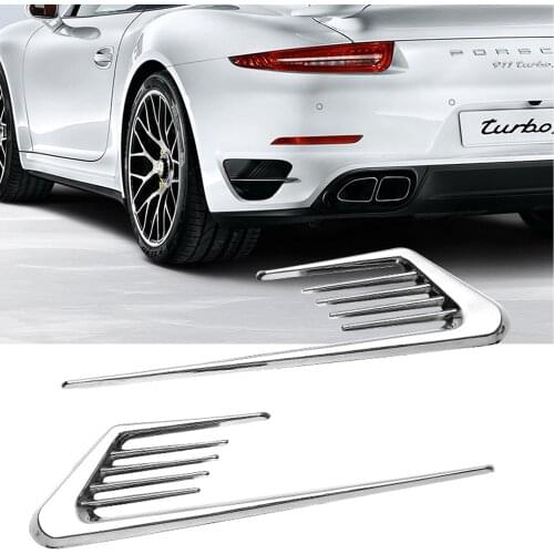 2pcs Side Mesh Cover Universal Simulation Shark Gills Decoration Sticker For Lexus Honda Toyota Peugeot Car Styling Accessories