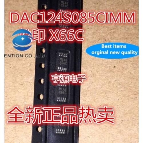 5PCS DAC124S085CIMMX DAC124S085CIMM MSOP - 10 printing X66C in stock 100% new and original