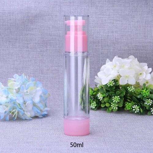 50ml 30pcs High Quality LiquidToiletries Airless Bottle Clear PP Essence Vacuum Pump Refillable Bottle Makeup Container Tools