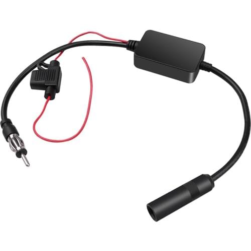 Car Radio Aerials FM Antenna Signal Amplifier Booster Radio FM For Universal 12V Auto for Car Boat RV Signal Enhancer Device