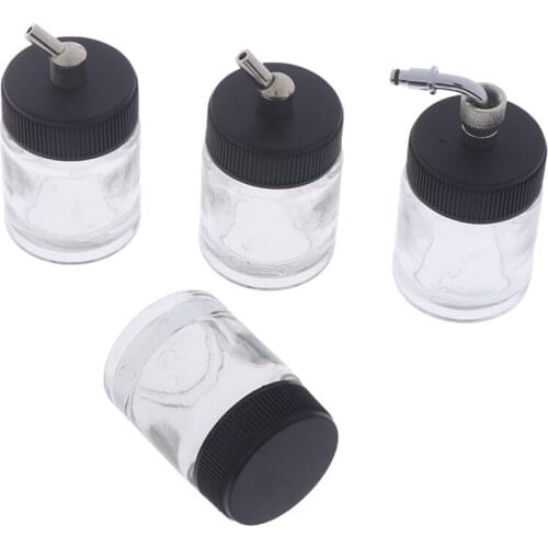 1 Pcs 22CC Airbrush Paint Glass Tattoo Bottle Jar Suction Lid Spray Pot Drawing Nail Art Tool 4 Styles