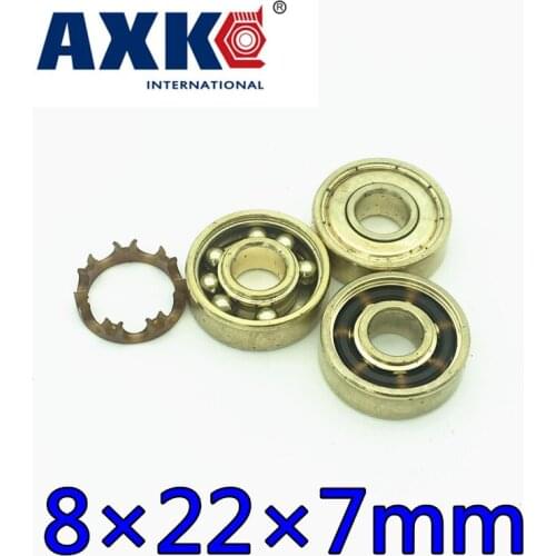 Free Shipping 16pc/set Golden 8x22x7mm 608z Ilq-11 Inline Skateboard Speed Skate Bearing Roller Skating Longboard Bearing 608