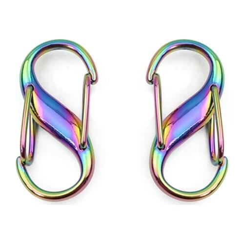 Colorful Gold Alloy Women Bag Chain Adjusting Buckle Length Shortened Bag Chain S-shaped Spring Adjusting Buckle Bag Accessories