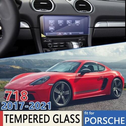 For Porsche 718 982 Boxster Cayman 2013 ~2017 Car Navigation GPS Touch Full Screen Protective Film Tempered Glass Accessories
