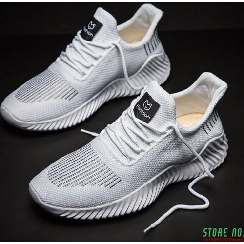 Breathable Men Running Shoes Fashion Air Mesh Sneakers Men Light Black Shoes Big Size39-47 Custom Logo Packing For Drop Shipping