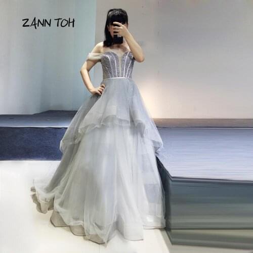 Elegant Prom Dresses 2020 Sexy Sweetheart Beading Illusion Formal Evening Party Gowns Plus Size vestidos de gola