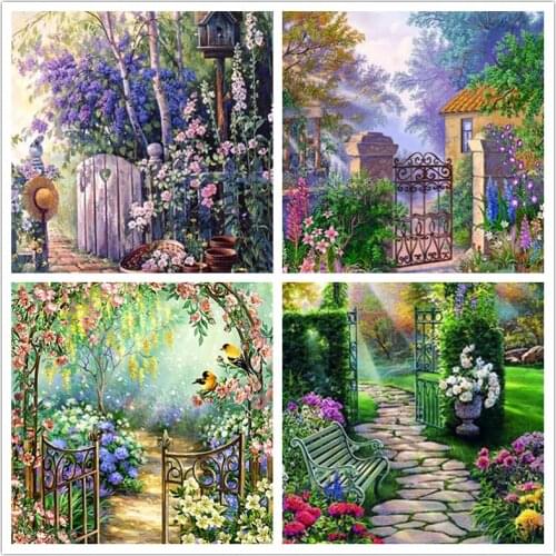 5D DIY Square&Round Dreamy Landscape Diamond Painting Embroidery Mosaic Cross Stitch Home Decor Hanging Painting