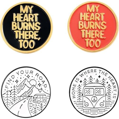 Round Hijab Pins Enamel Brooches Metal Badges For Clothes Women Aesthetic Lapel Pins Decorative Badges Cute Brooch For Backpack