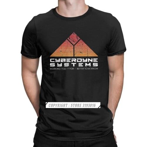 Cool Men Tshirt Cyberdyne Systems The Terminator Cotton Tee Shirt Arnold Schwarzenegger Skynet Robot T Shirts Print