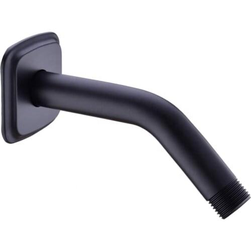 Matt black 6 inch Shower Head Arm 8 inch shower arm with Flange
