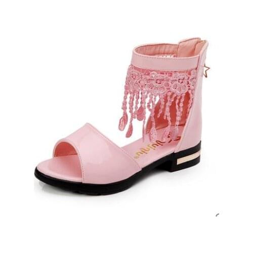 Fashion tassel girls shoes girls sandals new summer bowknot fashion girls shoes sandals child flower kids sandals sneaker