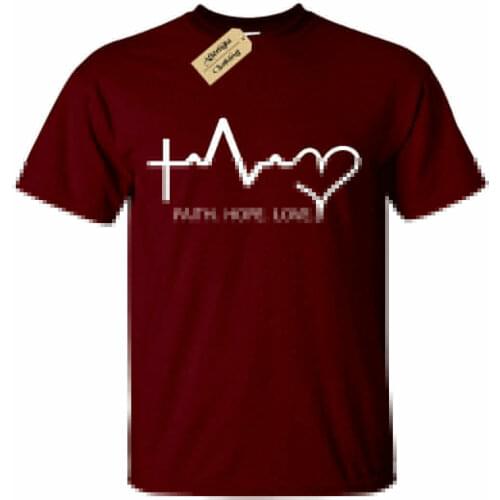 Faith Hope Love T-Shirt Mens gift religious top