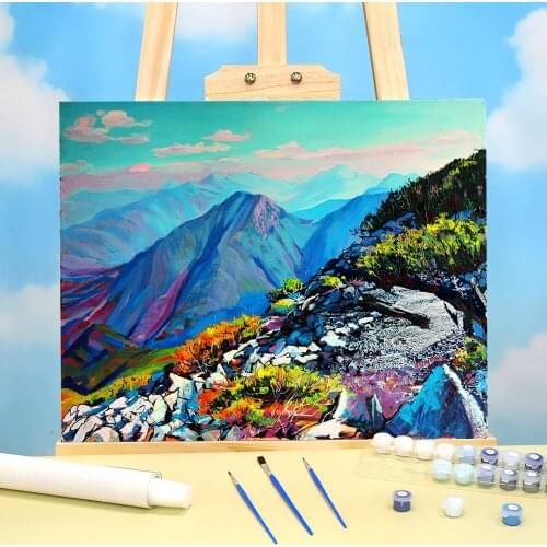 Landscape Carpathians DIY Paint By Numbers Complete Kit Oil Paints 40*50 Canvas Pictures Loft Wall Picture For Wholesale