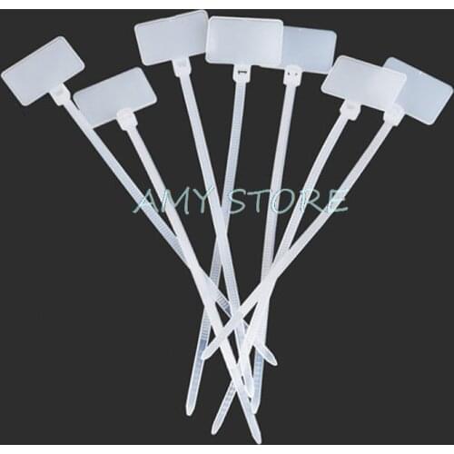 100pcs Nylon Tie Tags Self-Locking Network Cable Wire Tube Pipe Zip Trim Wrap Loop Wire Straps Label