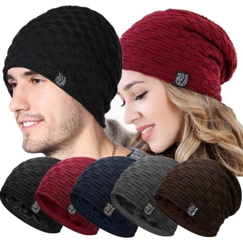 New Casual Unisex Winter Hat Add Fur Warm Tiger Beanies Hat Fashion Knitted Hat For Men & Women Outdoor Ski Sports Beanie Cap