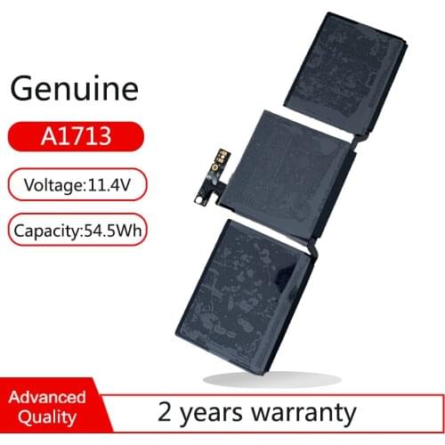 Genuine Original A1713 Laptop Battery For Apple MacBook Pro 13'' Inch A1708 2016-2017 Year MPXQ2LL/A EMC2978 EMC3164 MLL42LL/A