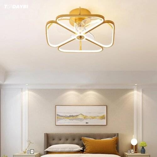 Modern Nordic Ceiling Fan Light for Dning Room Bedroom Living Room Lamp Fashion Led Fan Chandeliers Indoor Lighting