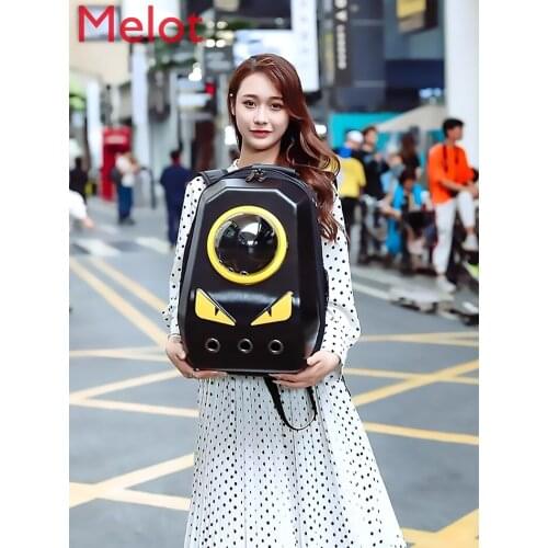 Pet Backpack Cat Bag Portable Cat out Chest Portable Large Capacity Two Shoulders Space Capsule Bag