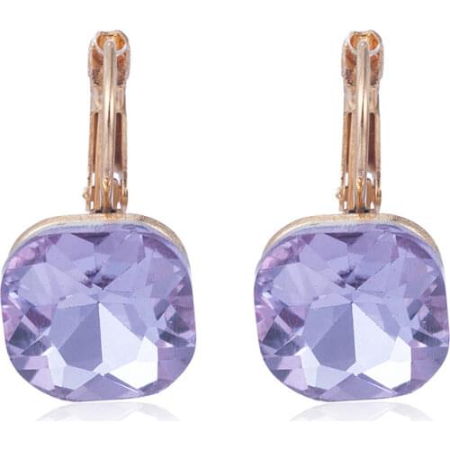 Fashion Gold Color Earring For Women Crystal Cubic Zirconia Stud Earrings Stone Pendientes Mujer Moda Earrings Gifts