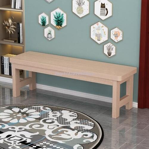 Solid Wood Household Shoes Stool Bedroom Bedside Bench Bed Tail Bench Living Room Dining Room Bench Bathroom Bench