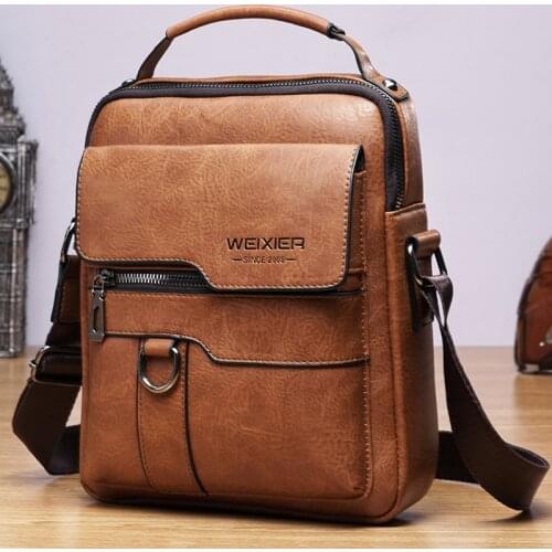 Brand New Mens Messenger Bag Large Capacity Business Shoulder Bag Leather Handbag Fashion Mens Bag Briefcase Travel Bag