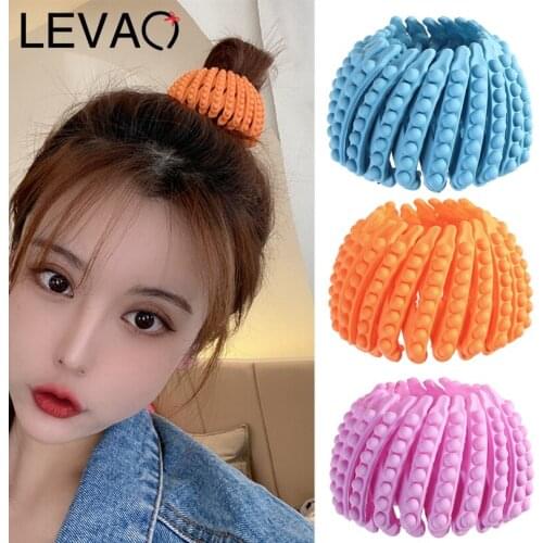 LEVAO Plastic Bird Nest Hairpin Ponytail Holder Buckle Solid Large Hair Claws Tray Hair Device Hair Clips Accessories For Women