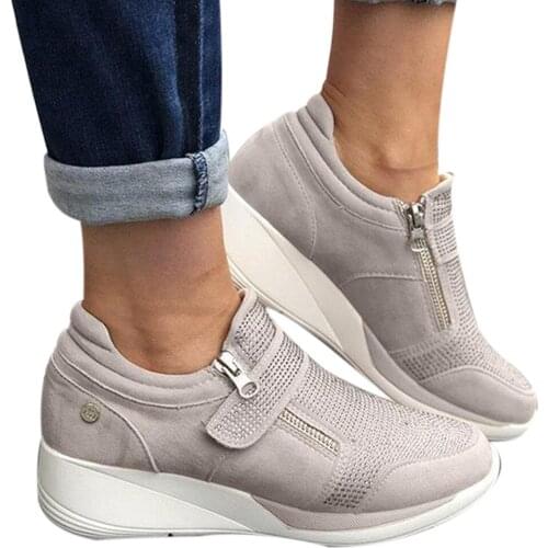 Womens shoes sports shoes wedge heel womens shoes womens vulcanized shoes breathable comfortable casual ladies shoes