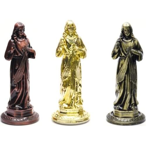 Golden Jesus Statue Madonna Figurines Virgin Mary Statues Christmas Decorations For Home Christmas Gift Ornaments