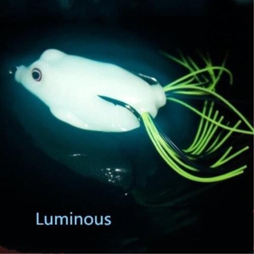 1PCS 5.5CM 12G Lifelike Luminous Frog Topwater Fishing Lures Crankbaits Hooks Bass Baits Tackle New