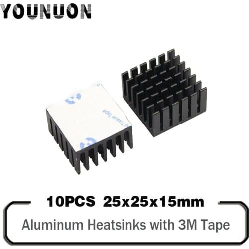 10PCS 25x25x15mm Aluminum Heatsinks Heatsink Cooling Pad For High Power LED IC Chip Cooler Radiator Heat Sink
