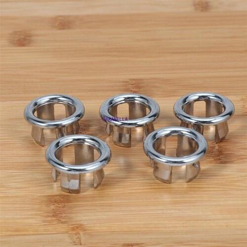 10pcs Kitchen Bathroom Basin Trim Bath Sink Hole Round Overflow Drain Cap Cover Overflow Ring (Hollow Ring)