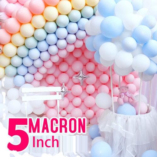 100Pcs/Lot 5inch Macaron fructose-colored balloons For Wedding Baby Shower Birthday Party Decorations Wholesale