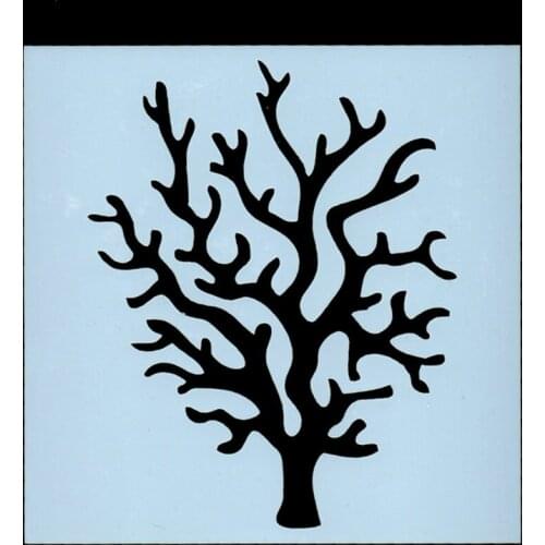 13*13 Coral tree Layering Painting template Stencils graffiti hand board hollowed out photo album graphic spray painting tool
