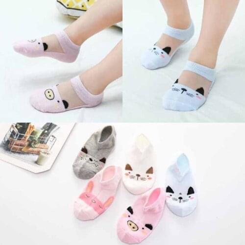 20 Pairs/Lot Infant Sock Cute Cartoon Baby Socks Ice Silk Boat Socks Boys Girls Baby Socks Dance Socks