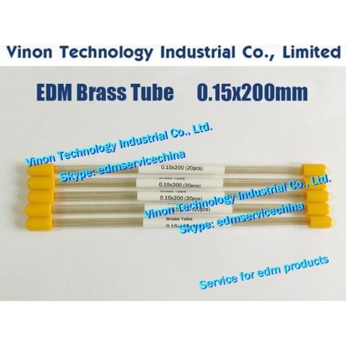 50pcs/lot) 0.15x200MM Brass Tube Single Channel, Brass EDM Tubing Electrode Single Hole Dia. 0.15mm Length 200mm. Drill Tubes