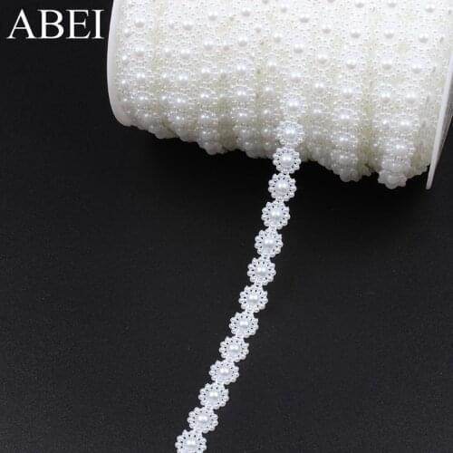 5yards/lot Artificial Pearl Line for Wedding Christmas Party Decoration DIY Bridal Floral Craft Flower Chain