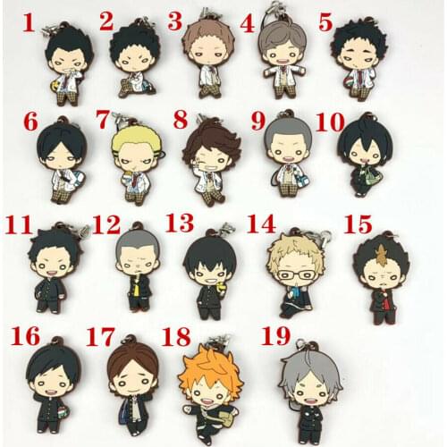 Anime Haikyuu! Rubber keychain Key Ring Race Straps cosplay