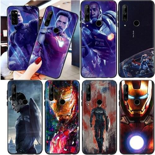 Avengers super hero cool For Honor 8S 8C 8X MAX 8A 8 7S 7A 7C Play 3E Prime Pro 2020 2019 Silicone Black Phone Case