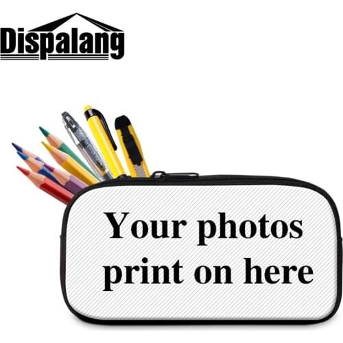 Children DIY Logo Pencil Case Customized Design Cosmetic Case For Women Student Custom Sublimation Printing School Stationery