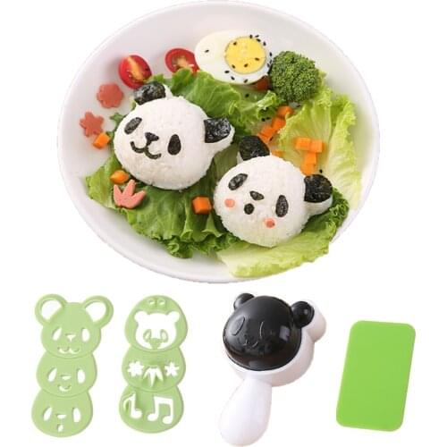 Onigiri Mold Form Cute Bear Shape Sushi Press Rice Ball Mould Maker Kit Set Bento Kitchen Accessories